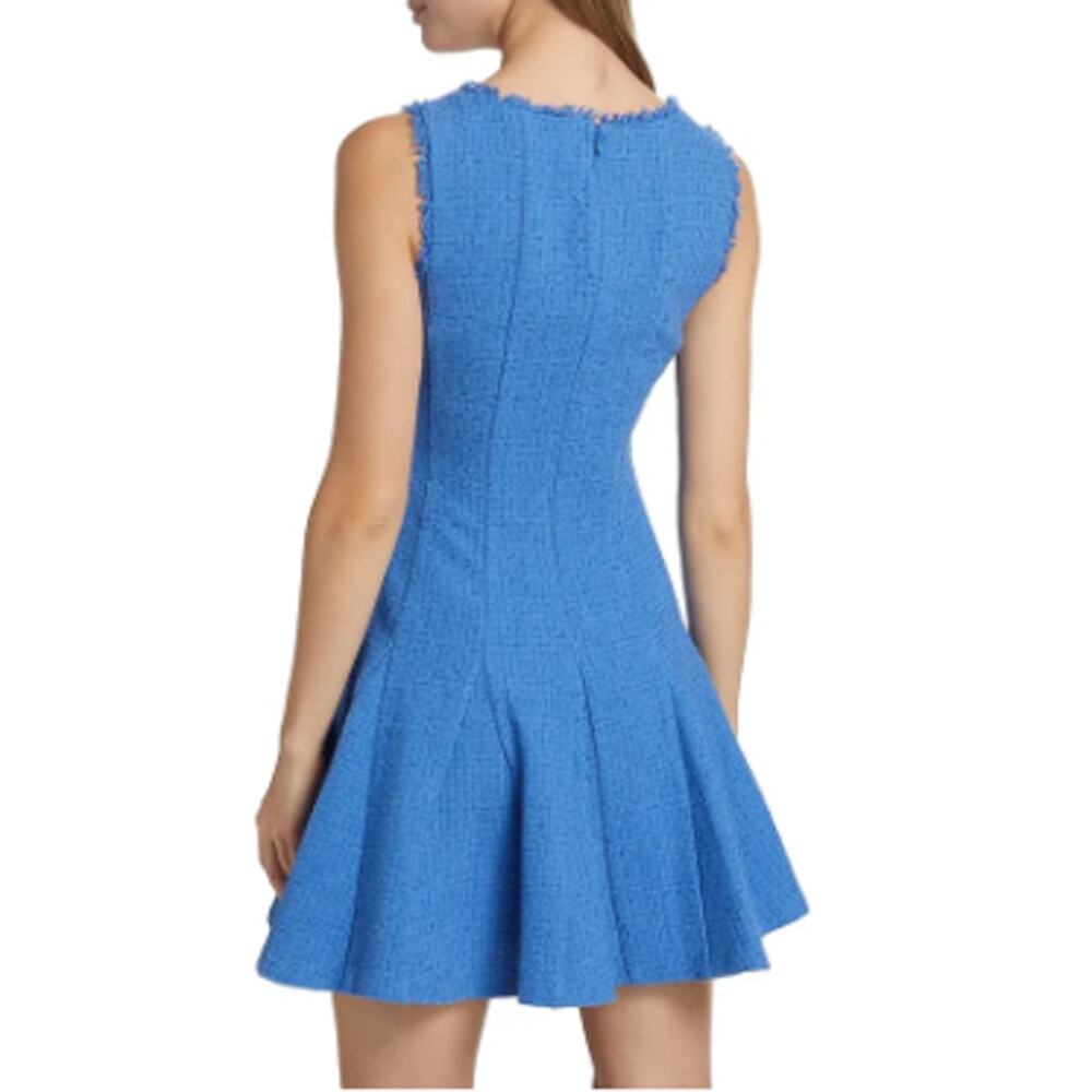 Milly Juniper Boucle Tweed Square Neck Mini Dress size 6 - Picture 2 of 9